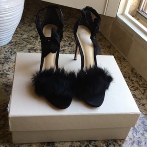 Alexandre Birman Clarita Rabbit Fur Sandals